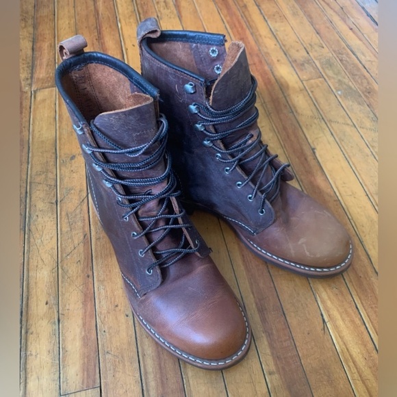 Red Wing Leather Boots, Heritage Silversmith in Copper Rough + Tough Leather - Picture 6 of 16
